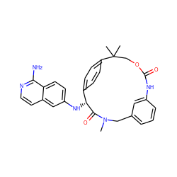 CN1Cc2cccc(c2)NC(=O)OCC(C)(C)c2ccc(cc2)[C@@H](Nc2ccc3c(N)nccc3c2)C1=O ZINC000653838799