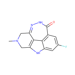 CN1Cc2n[nH]c(=O)c3cc(F)cc4[nH]c(c2c43)C1 ZINC000150198124