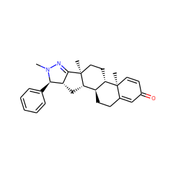 CN1N=C2[C@H](C[C@H]3[C@@H]4CCC5=CC(=O)C=C[C@]5(C)[C@H]4CC[C@]23C)[C@H]1c1ccccc1 ZINC000653700738