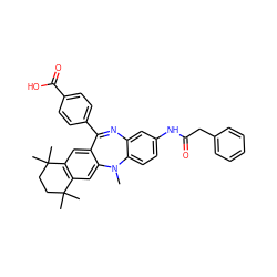 CN1c2ccc(NC(=O)Cc3ccccc3)cc2N=C(c2ccc(C(=O)O)cc2)c2cc3c(cc21)C(C)(C)CCC3(C)C ZINC000028824081