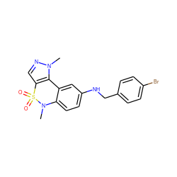 CN1c2ccc(NCc3ccc(Br)cc3)cc2-c2c(cnn2C)S1(=O)=O ZINC000095587544