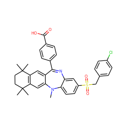 CN1c2ccc(S(=O)(=O)Cc3ccc(Cl)cc3)cc2N=C(c2ccc(C(=O)O)cc2)c2cc3c(cc21)C(C)(C)CCC3(C)C ZINC000028708835