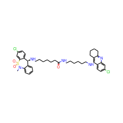 CN1c2ccccc2[C@H](NCCCCCCC(=O)NCCCCCCNc2c3c(nc4cc(Cl)ccc24)CCCC3)c2ccc(Cl)cc2S1(=O)=O ZINC001772593200