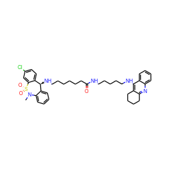 CN1c2ccccc2[C@H](NCCCCCCC(=O)NCCCCCNc2c3c(nc4ccccc24)CCCC3)c2ccc(Cl)cc2S1(=O)=O ZINC001772599384