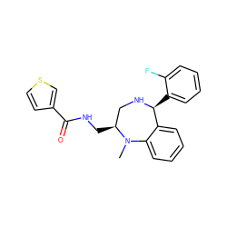 CN1c2ccccc2[C@H](c2ccccc2F)NC[C@@H]1CNC(=O)c1ccsc1 ZINC000027522390