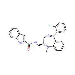 CN1c2ccccc2C(c2ccccc2F)=NC[C@@H]1CNC(=O)c1cc2ccccc2[nH]1 ZINC000027523076