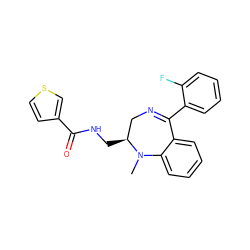 CN1c2ccccc2C(c2ccccc2F)=NC[C@@H]1CNC(=O)c1ccsc1 ZINC000000967961