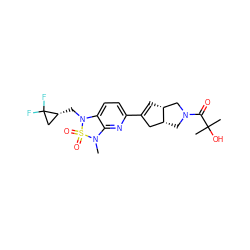 CN1c2nc(C3=C[C@@H]4CN(C(=O)C(C)(C)O)C[C@@H]4C3)ccc2N(C[C@@H]2CC2(F)F)S1(=O)=O ZINC000146050838