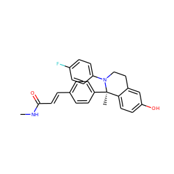 CNC(=O)/C=C/c1ccc([C@]2(C)c3ccc(O)cc3CCN2c2ccc(F)cc2)cc1 ZINC001772654954
