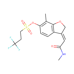 CNC(=O)/C=C1/COc2c1ccc(OS(=O)(=O)CCC(F)(F)F)c2C ZINC000101662716