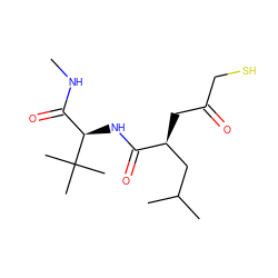 CNC(=O)[C@@H](NC(=O)[C@@H](CC(=O)CS)CC(C)C)C(C)(C)C ZINC000013911811