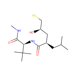 CNC(=O)[C@@H](NC(=O)[C@H](CC(C)C)C[C@@H](O)CS)C(C)(C)C ZINC000013911809
