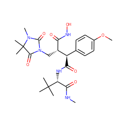 CNC(=O)[C@@H](NC(=O)[C@H](c1ccc(OC)cc1)[C@H](CN1C(=O)N(C)C(C)(C)C1=O)C(=O)NO)C(C)(C)C ZINC000034801776