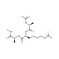 CNC(=O)[C@H](C)NC(=O)[C@H](CCCCNC(C)=S)NC(=O)[C@H](C)NC(C)=O ZINC000072123171