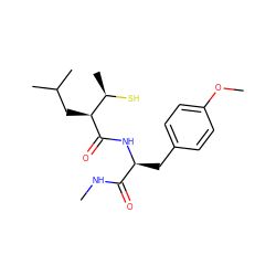 CNC(=O)[C@H](Cc1ccc(OC)cc1)NC(=O)[C@@H](CC(C)C)[C@@H](C)S ZINC000013731995