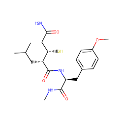 CNC(=O)[C@H](Cc1ccc(OC)cc1)NC(=O)[C@H](CC(C)C)[C@@H](S)CC(N)=O ZINC000013731960