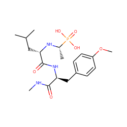 CNC(=O)[C@H](Cc1ccc(OC)cc1)NC(=O)[C@H](CC(C)C)N[C@@H](C)P(=O)(O)O ZINC000013733549