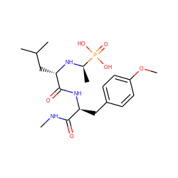 CNC(=O)[C@H](Cc1ccc(OC)cc1)NC(=O)[C@H](CC(C)C)N[C@H](C)P(=O)(O)O ZINC000003794399