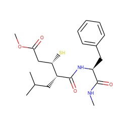 CNC(=O)[C@H](Cc1ccccc1)NC(=O)[C@H](CC(C)C)[C@@H](S)CC(=O)OC ZINC000013731979