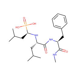 CNC(=O)[C@H](Cc1ccccc1)NC(=O)[C@H](CC(C)C)N[C@@H](CC(C)C)P(=O)(O)O ZINC000013733551