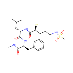 CNC(=O)[C@H](Cc1ccccc1)NC(=O)[C@H](CC(C)C)NC(=O)[C@@H](S)CCCNS(C)(=O)=O ZINC000026659637