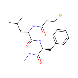 CNC(=O)[C@H](Cc1ccccc1)NC(=O)[C@H](CC(C)C)NC(=O)CCS ZINC000027997983
