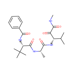 CNC(=O)C(=O)[C@@H](NC(=O)[C@H](C)NC(=O)[C@@H](NC(=O)c1ccccc1)C(C)(C)C)C(C)C ZINC000204202534