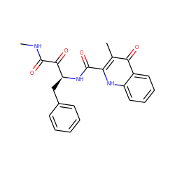 CNC(=O)C(=O)[C@H](Cc1ccccc1)NC(=O)c1[nH]c2ccccc2c(=O)c1C ZINC000028979696