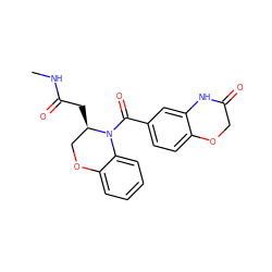 CNC(=O)C[C@@H]1COc2ccccc2N1C(=O)c1ccc2c(c1)NC(=O)CO2 ZINC001772641243