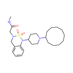 CNC(=O)CN1Cc2ccccc2N(C2CCN(C3CCCCCCCCC3)CC2)S1(=O)=O ZINC000049031706