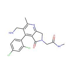 CNC(=O)CN1Cc2nc(C)c(CN)c(-c3ccc(Cl)cc3Cl)c2C1=O ZINC000096285850