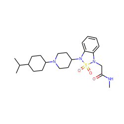 CNC(=O)CN1c2ccccc2N(C2CCN(C3CCC(C(C)C)CC3)CC2)S1(=O)=O ZINC000049054460