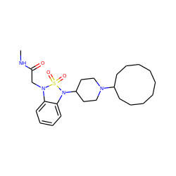 CNC(=O)CN1c2ccccc2N(C2CCN(C3CCCCCCCCC3)CC2)S1(=O)=O ZINC000049793124