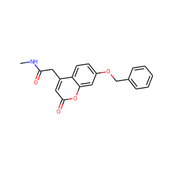 CNC(=O)Cc1cc(=O)oc2cc(OCc3ccccc3)ccc12 ZINC000045287900