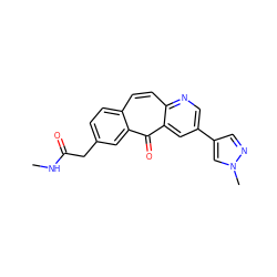 CNC(=O)Cc1ccc2ccc3ncc(-c4cnn(C)c4)cc3c(=O)c2c1 ZINC000095584167