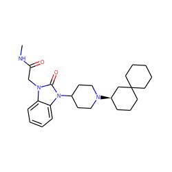 CNC(=O)Cn1c(=O)n(C2CCN([C@@H]3CCCC4(CCCCC4)C3)CC2)c2ccccc21 ZINC000049054702