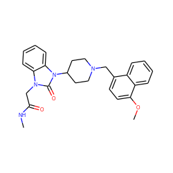 CNC(=O)Cn1c(=O)n(C2CCN(Cc3ccc(OC)c4ccccc34)CC2)c2ccccc21 ZINC000049033568