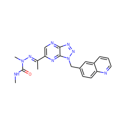 CNC(=O)N(C)/N=C(\C)c1cnc2nnn(Cc3ccc4ncccc4c3)c2n1 ZINC000096169173