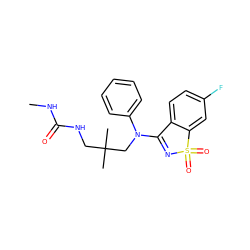 CNC(=O)NCC(C)(C)CN(C1=NS(=O)(=O)c2cc(F)ccc21)c1ccccc1 ZINC000064560232