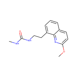 CNC(=O)NCCc1cccc2ccc(OC)nc12 ZINC001772636807