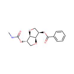 CNC(=O)O[C@H]1CO[C@@H]2[C@H](OC(=O)c3ccccc3)CO[C@H]12 ZINC000042891563