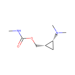 CNC(=O)OC[C@H]1C[C@H]1N(C)C ZINC000473115236