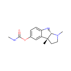 CNC(=O)Oc1ccc2c(c1)[C@@]1(C)CCN(C)[C@H]1N2 ZINC000013765023