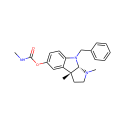 CNC(=O)Oc1ccc2c(c1)[C@@]1(C)CCN(C)[C@H]1N2Cc1ccccc1 ZINC000013765005