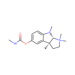 CNC(=O)Oc1ccc2c(c1)[C@]1(C)CC[N+](C)(C)[C@H]1N2C ZINC000005141659