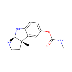 CNC(=O)Oc1ccc2c(c1)[C@]1(C)CCN[C@H]1N2 ZINC000013779932