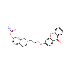 CNC(=O)Oc1ccc2c(c1)CN(CCCOc1ccc3c(=O)c4ccccc4oc3c1)CC2 ZINC000013864715