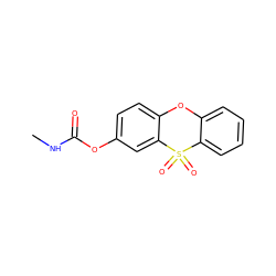 CNC(=O)Oc1ccc2c(c1)S(=O)(=O)c1ccccc1O2 ZINC000013606074