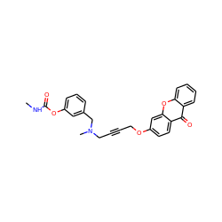 CNC(=O)Oc1cccc(CN(C)CC#CCOc2ccc3c(=O)c4ccccc4oc3c2)c1 ZINC000013864714