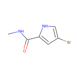 CNC(=O)c1cc(Br)c[nH]1 ZINC000004038467